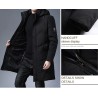 Long winter hooded jacket - zipper - buttonsJackets