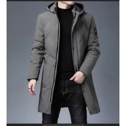 Long winter hooded jacket - zipper - buttonsJackets