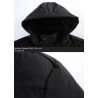 Long winter hooded jacket - zipper - buttonsJackets