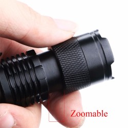 LinternasMini linterna - súper brillante - enfoque de zoom ajustable - 2000Lm - CREE Q5 - LED