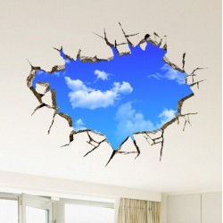3D blue sky - wall / ceiling sticker - 50 * 70 cmWall stickers