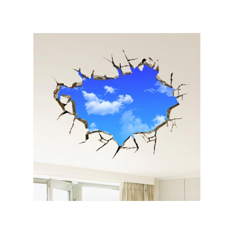 Pegatinas de paredCielo azul 3D - Adhesivo de pared / techo - 50 * 70 cm