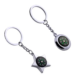 Mini pocket compass - with keychainKeyrings