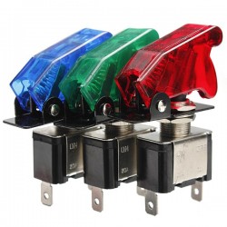 Interruptores12V 20A - LED SPST interruptor basculante basculante - con tapa