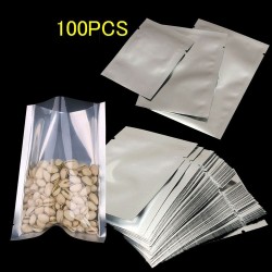 CocinaBolsas de aluminio con sello plateado - vacío - 100 piezas