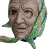 MáscaraMáscara facial completa de Halloween - abuelita encapuchada aterradora