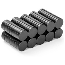 N35N35 - imán de neodimio negro - disco redondo - 10 mm * 4 mm