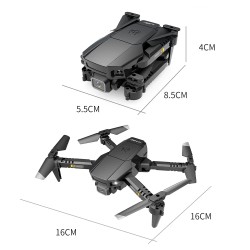 Drone PiezasHJ78 Mini - WiFi - FPV - Cámara dual 4K HD - plegable - RC Drone Quadcopter - RTF