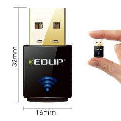 RedEDUP - 300Mbps - nano USB 2.0 inalámbrico - tarjeta de red - receptor WiFi