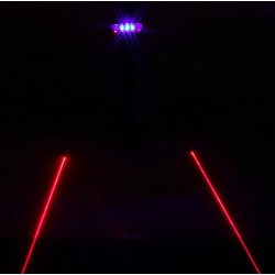 LucesLuz láser para bicicleta - lámpara LED trasera - resistente al agua