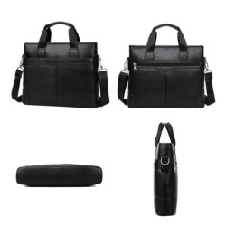 Elegant shoulder business bag - leatherBags