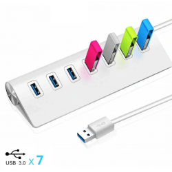 HubDivisor de aluminio - USB 3.0 - USB de 7 puertos - HUB