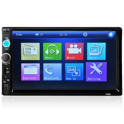 Din 2Radio de coche Bluetooth - DIN 2 - 7'' pantalla táctil LCD - reproductor MP3-MP5 - USB - MirrorLink