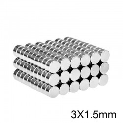N52N52 - imán de neodimio - disco fuerte - 3 * 1,5 mm - 20 piezas
