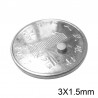 N52N52 - imán de neodimio - disco fuerte - 3 * 1,5 mm - 20 piezas