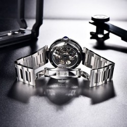 RelojesBENYAR - reloj mecánico automático - diseño hueco - acero inoxidable - blanco