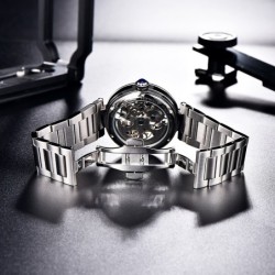 BENYAR - automatic mechanical watch - hollow-out design - stainless steel - blackWatches