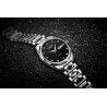 RelojesHAIQIN - reloj automático mecánico - acero inoxidable - plata / negro