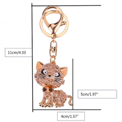 Crystal cat - keychainKeyrings