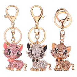 Crystal cat - keychainKeyrings