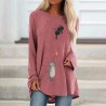 Blusas y camisasCamiseta de manga larga - jersey largo - estampado de dos gatos / peces
