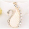 Beige crystal swan - keychainKeyrings