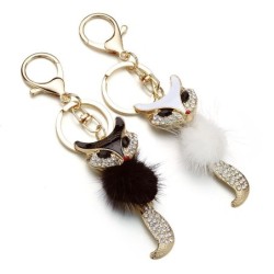 Crystal / fur fox - keychainKeyrings