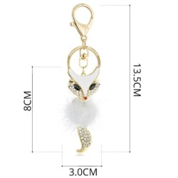 Crystal / fur fox - keychainKeyrings