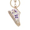 llaveroZapato de cristal / flores - llavero