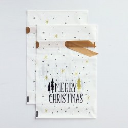 NavidadBolsas de regalo de Navidad con cordón 10 piezas