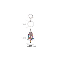 Enamel cobra snake - metal keychainKeyrings