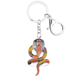 llaveroSerpiente cobra esmaltada - llavero de metal