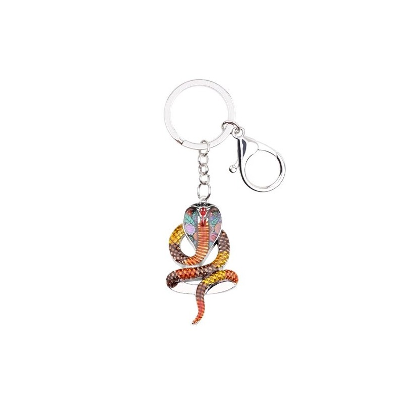 llaveroSerpiente cobra esmaltada - llavero de metal