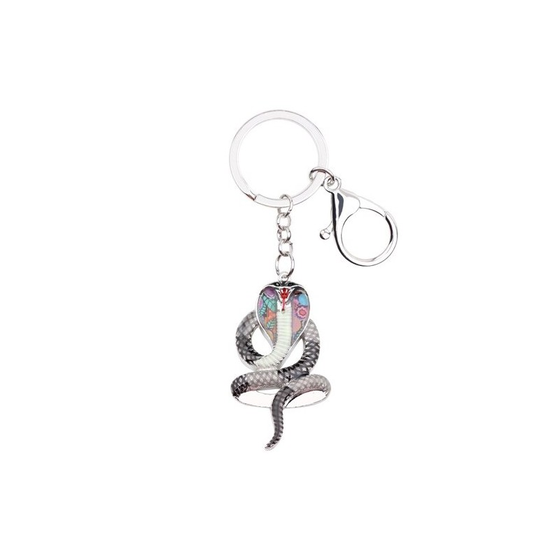 llaveroSerpiente cobra esmaltada - llavero de metal