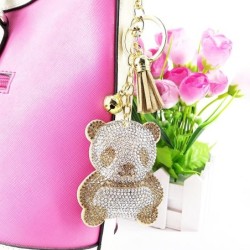 Crystal panda / tassel - keychainKeyrings