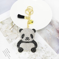 Crystal panda / tassel - keychainKeyrings