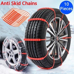 Partes de ruedaCadenas antideslizantes para neumáticos de invierno de coche - nailon - 10 piezas