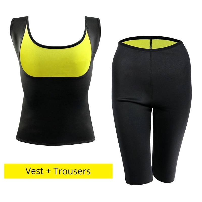 FitnessPantalones adelgazantes / para adelgazar / chaleco - efecto sauna - conjunto de entrenamiento físico FitnessPantalones adelgazantes / para adelgazar / chaleco - efecto sauna - conjunto de entrenamiento físico