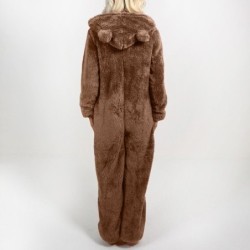 Long winter pyjama - plush romper - with zipper / hoodLingerie