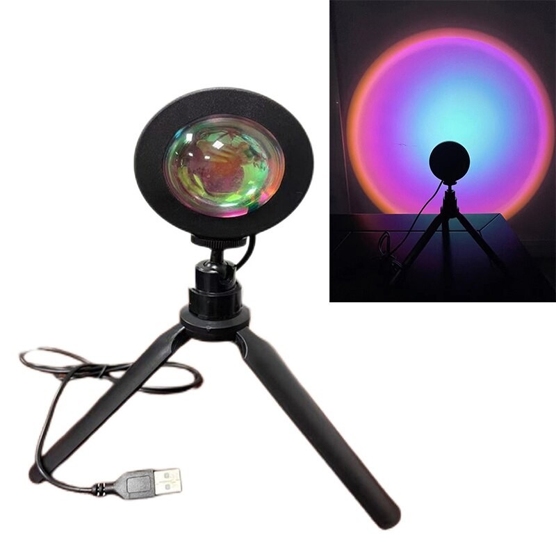 LED afterglow lamp - rainbow light projector - rotatable - USBLights & lighting