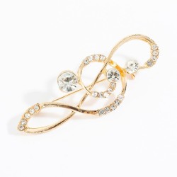 BrochesNota musical de cristal / perlas - broche