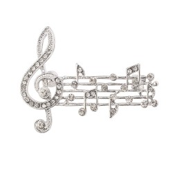 BrochesBroche de notas musicales de cristal