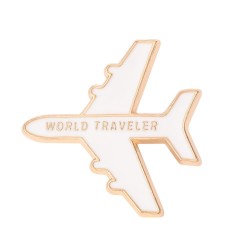 Enamel airplane - broochBrooches