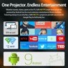 ProyectoresAUN AKEY9S - Proyector LED HD - Android - Bluetooth - WIFI - 4K - 1080P