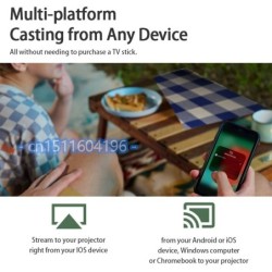 ProyectoresAUN AKEY9S - Proyector LED HD - Android - Bluetooth - WIFI - 4K - 1080P