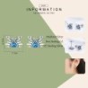 AretesPendientes en forma de cangrejo - cristal azul - plata de ley 925