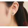 AretesPendientes en forma de cangrejo - cristal azul - plata de ley 925