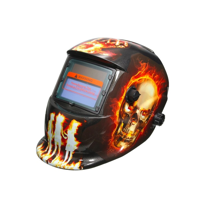 Auto-darkening welding helmet - hellfire / skullHelmets