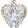 CollarAlas de ángel en forma de corazón / ángel / cristales - collar de oro