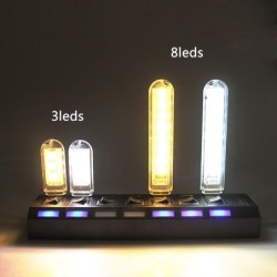 Luces & IluminaciónTira de luz USB - mini lámpara LED - iluminación de emergencia - 8 piezas